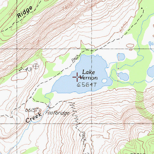 Topographic Map of Lake Vernon, CA