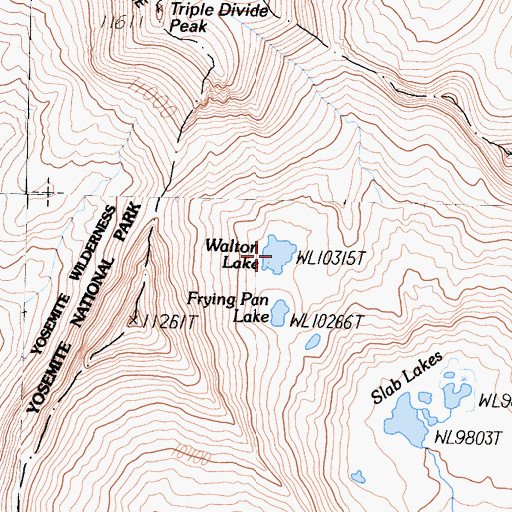 Topographic Map of Walton Lake, CA