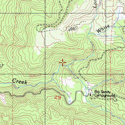 Topographic Map of White Chief Branch, CA