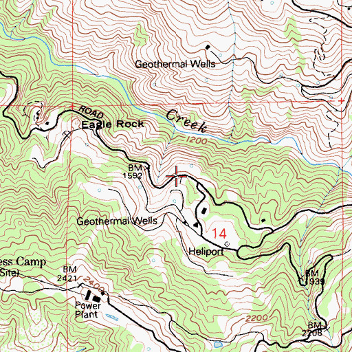 Topographic Map of Adit Number Two, CA