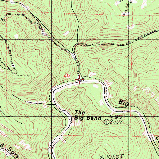 Topographic Map of Creek Italian, CA