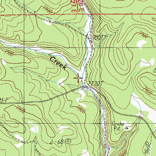Topographic Map of East Draw, AZ