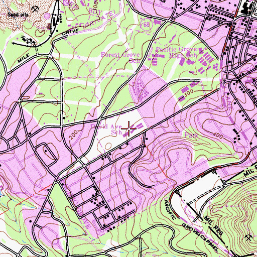 Topographic Map of David Avenue Kindergarten Center, CA
