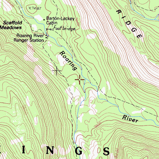 Topographic Map of Deadman Canyon, CA