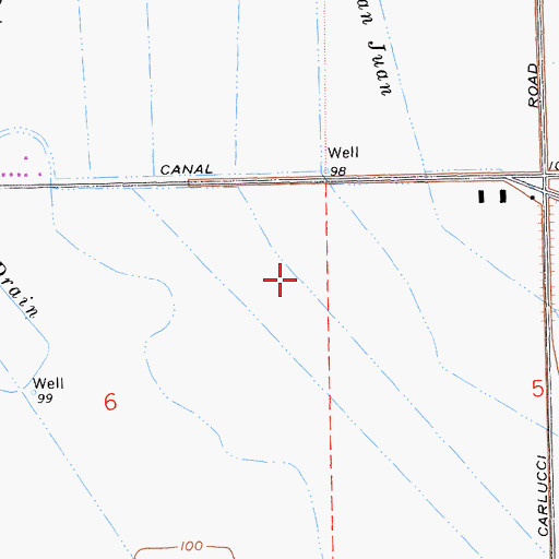 Topographic Map of Delta Number One Canal, CA