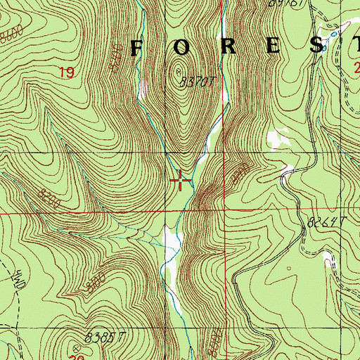 Topographic Map of Hay Creek, AZ