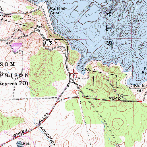 Topographic Map of Dike Eight, CA
