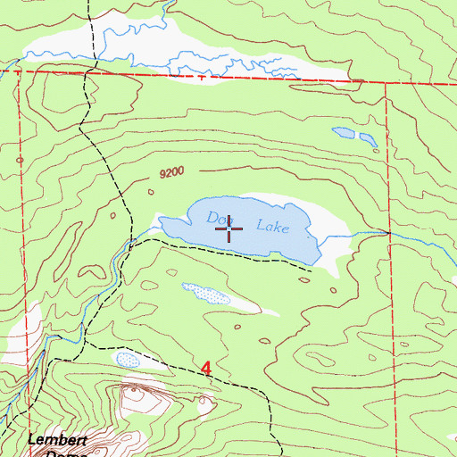 Topographic Map of Dog Lake, CA