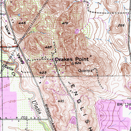 Topographic Map of Drakes Point, CA