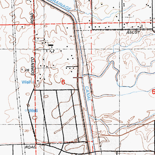 Topographic Map of Dry Creek, CA