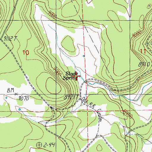 Topographic Map of Slade Spring, AZ