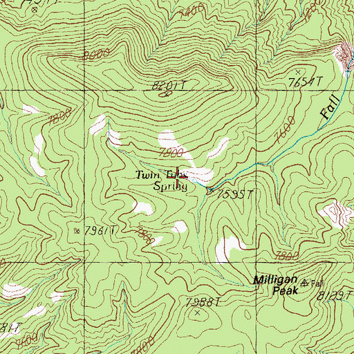 Topographic Map of Twin Tubs Spring, AZ