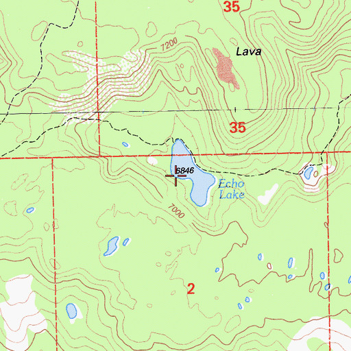 Topographic Map of Echo Lake, CA