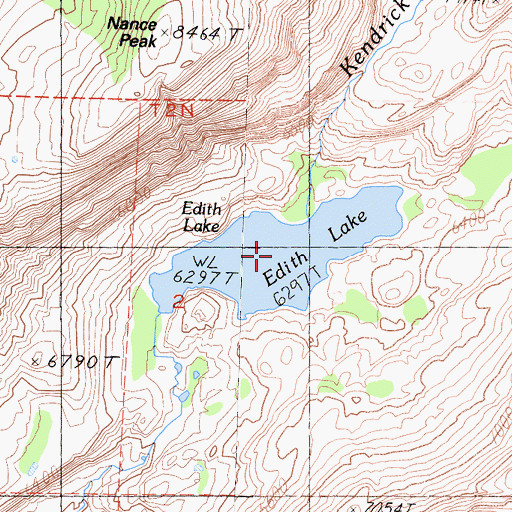 Topographic Map of Edith Lake, CA
