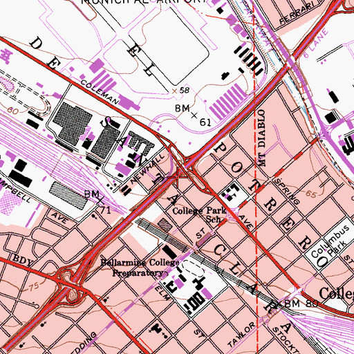 Topographic Map of El Potrero de Santa Clara, CA