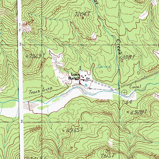 Topographic Map of Luce Ranch, AZ