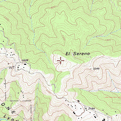 Topographic Map of El Sereno, CA