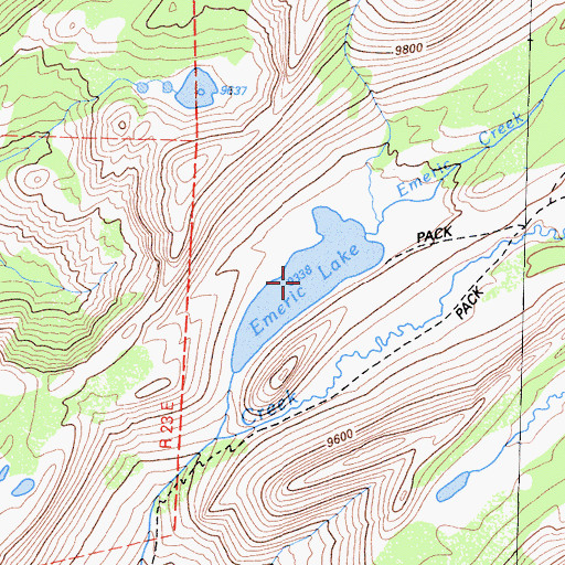 Topographic Map of Emeric Lake, CA