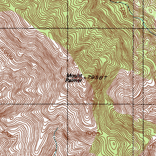 Topographic Map of Mount Palmer, CA