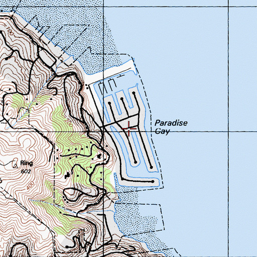 Topographic Map of Paradise Cay, CA