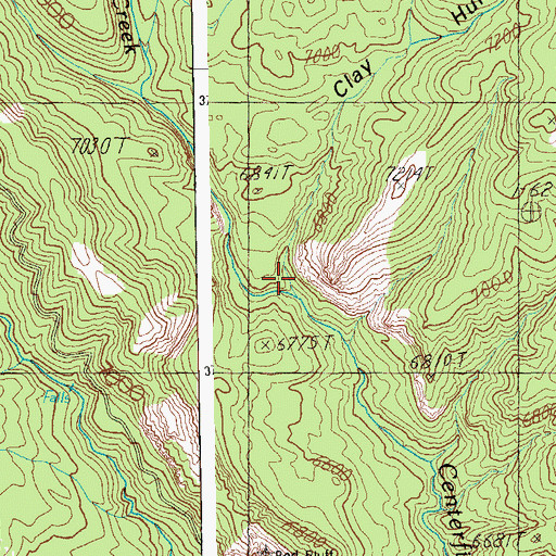 Topographic Map of Clay Hunter Canyon, AZ