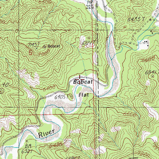 Topographic Map of Bobcat Flat, AZ