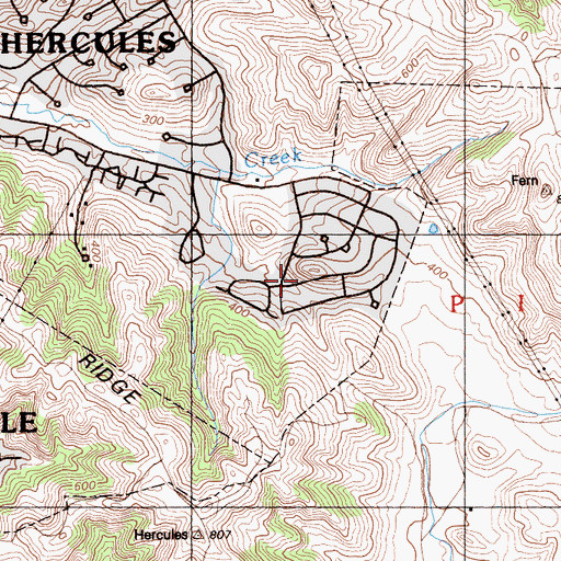 Topographic Map of Pinole, CA