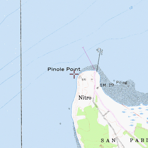 Topographic Map of Pinole Point, CA