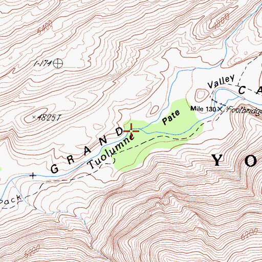Topographic Map of Piute Creek, CA