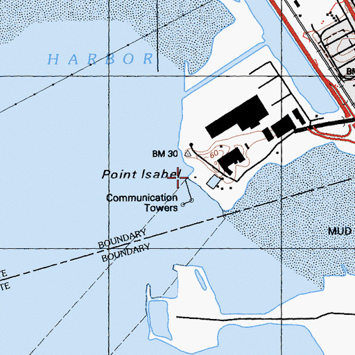 Topographic Map of Point Isabel, CA