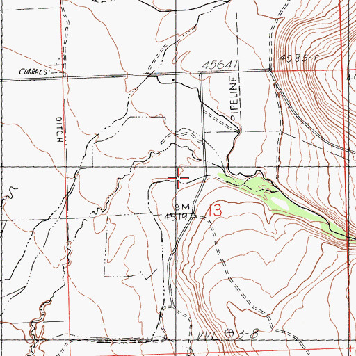 Topographic Map of Poison Springs Canyon, CA