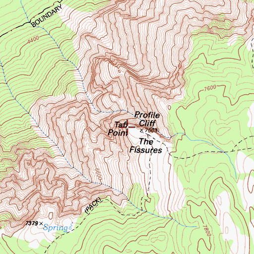 Topographic Map of Profile Cliff, CA