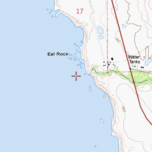 Topographic Map of Purisima Creek, CA
