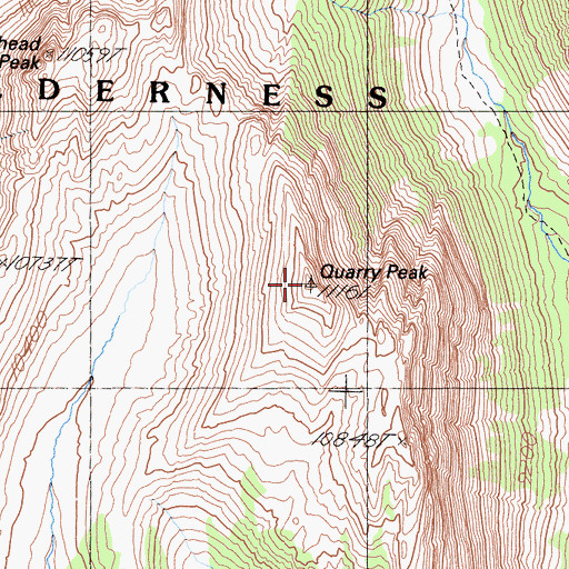 Topographic Map of Quarry Peak, CA