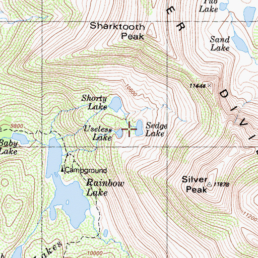 Topographic Map of Sedge Lake, CA