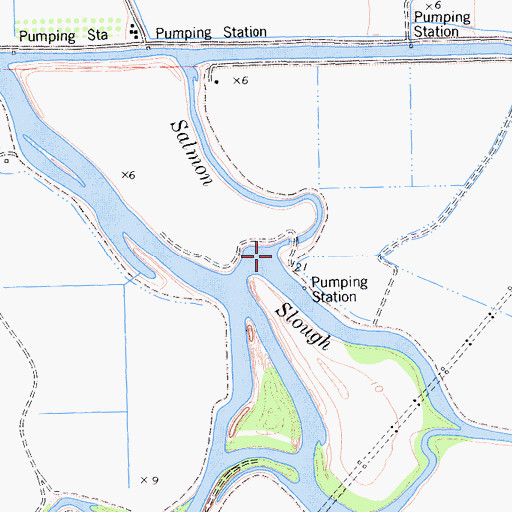 Topographic Map of Salmon Slough, CA
