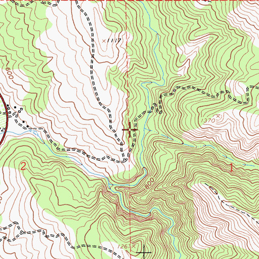 Topographic Map of Salt Canyon, CA