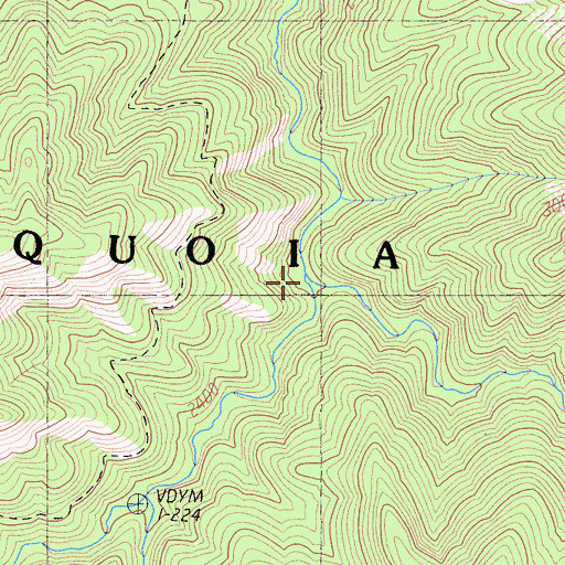 Topographic Map of Sampson Creek, CA