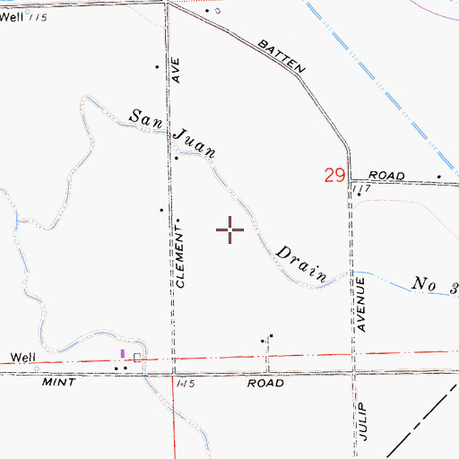 Topographic Map of San Juan Drain Number Three, CA
