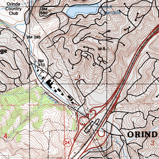 Topographic Map of Fountainhead Montessori School, CA