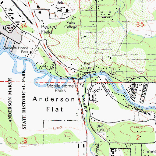 Topographic Map of Seigler Canyon Creek, CA