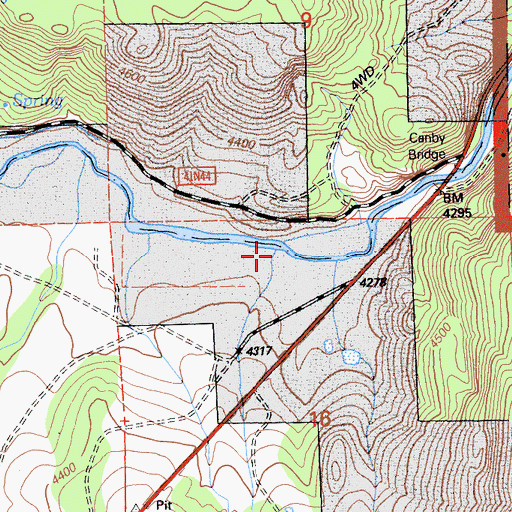 Topographic Map of Shake Canyon, CA