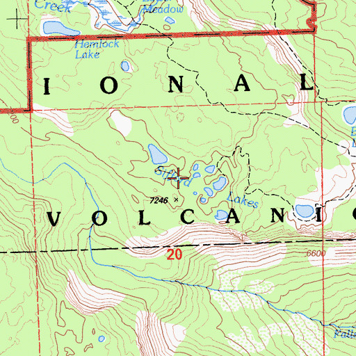 Topographic Map of Sifford Lakes, CA