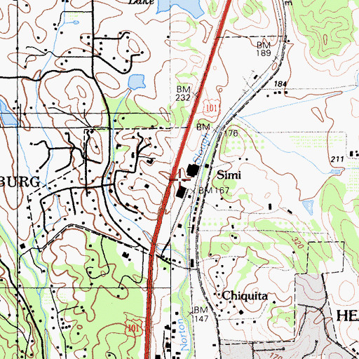 Topographic Map of Simi, CA