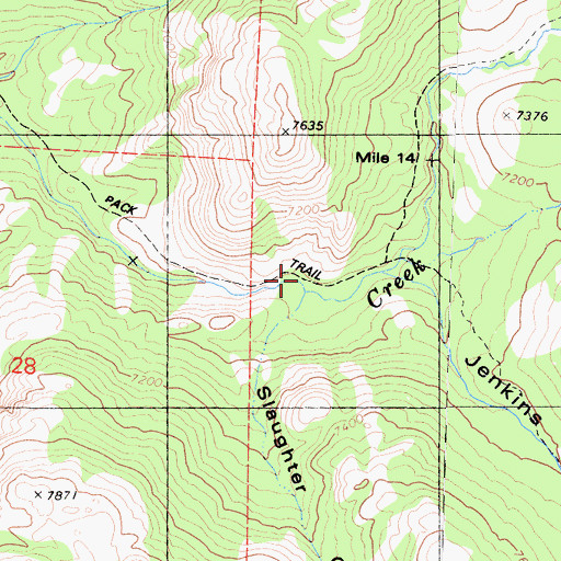Topographic Map of Slaughter Canyon, CA
