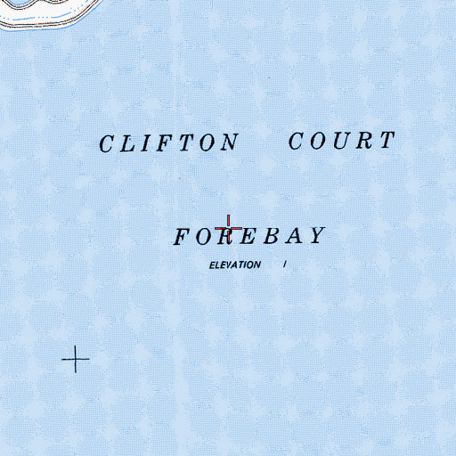 Topographic Map of Clifton Court Forebay, CA