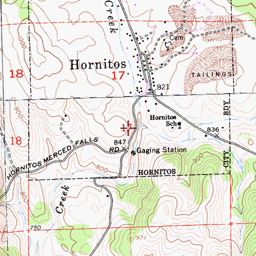Topographic Map of Eldorado Creek, CA