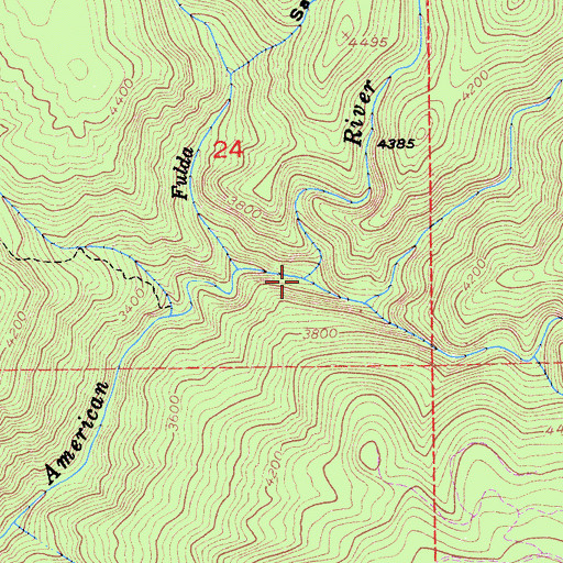 Topographic Map of East Fork North Fork North Fork American River, CA