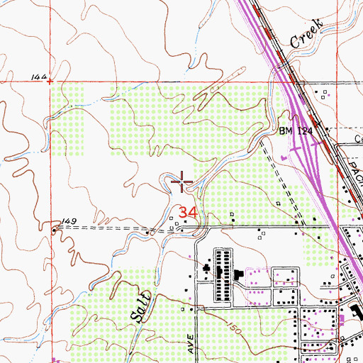 Topographic Map of Elk Creek, CA