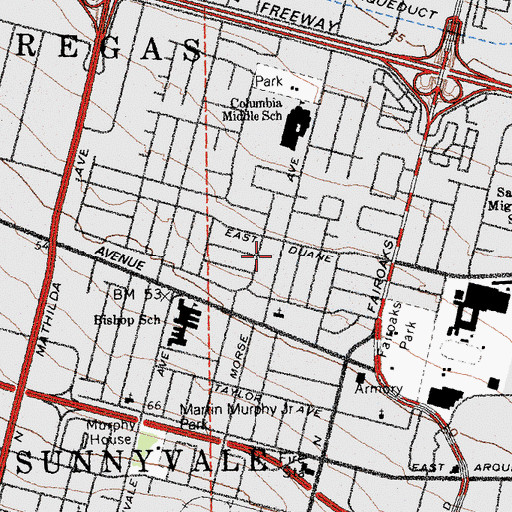 Topographic Map of Pastoria de Las Borregas, CA